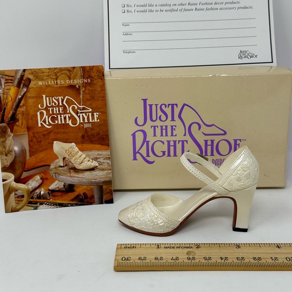 Vintage Just The Right Shoe by Raine New In Box 1998 Ravishing Red 25001 B6 - Picture 6 of 7